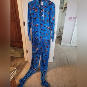 Adult sized footed pajamas